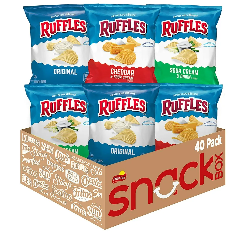 Ruffles Potato Chips 40-Count Variety Pack