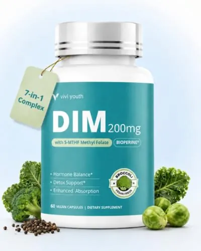DIM Supplement 200 mg, 7-in-1 Complex with BioPerine®, Calcium D-Glucarate