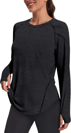 NIASHOT Women's UPF 50+ Long Sleeve Workout Top