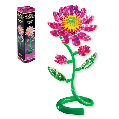 RoseArt Crystal Gem Creations Blooming Lotus Flower Kit 75+ Pieces