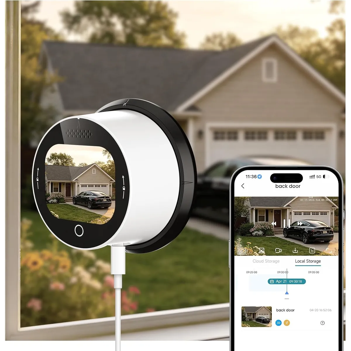 Soliom 2K Window Camera with LCD Touchscreen