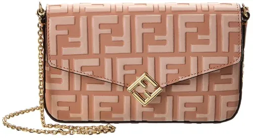 Fendi FF Diamonds Leather Wallet-On-Chain