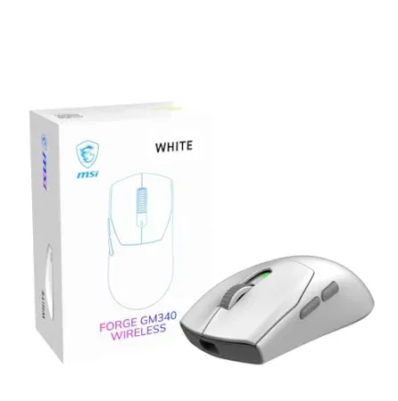 msi Forge GM340 Wireless White Gaming Mouse