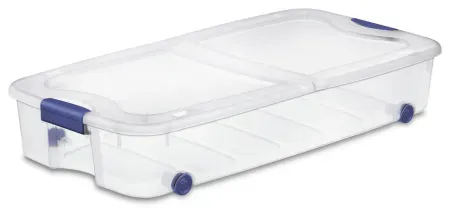 Sterilite 66 Quart Latching Underbed Wheeled Storage Bin