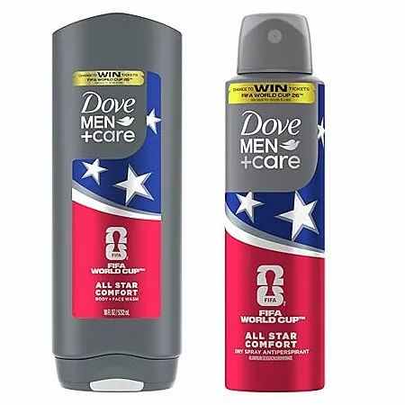 2-Ct Dove Men+Care All Star Comfort Body Wash & Deodorant (FIFA Limited Edition)