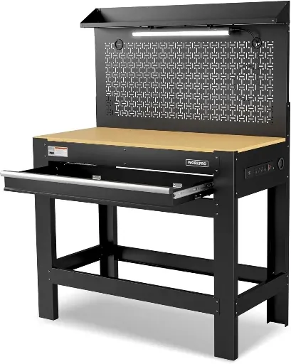 WORKPRO 45" Heavy-Duty Workbench with Storage 800 LBS