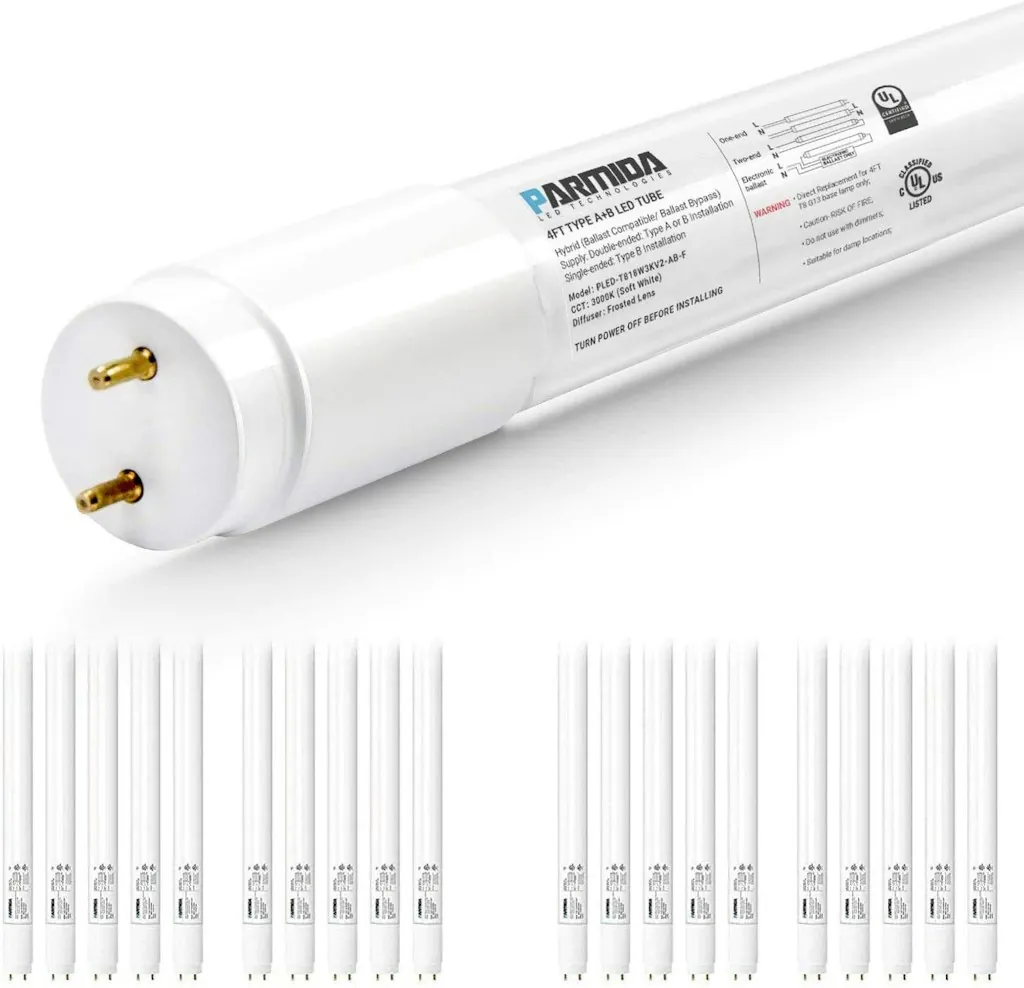 Parmida 4-Foot LED T8 Hybrid Light Tubes 20-Pack