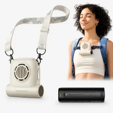 InoKraft Rechargeable Portable Clip-On Waist Fan w/ Swappable 4Ah Battery