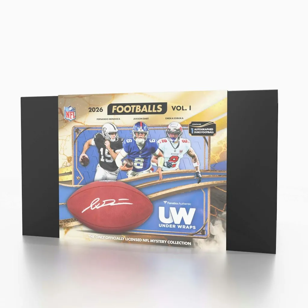 Fanatics Under Wraps 2026 Autographed NFL Footballs Single Mystery Box