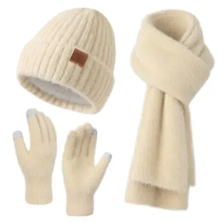 DOFOWORK Winter Hat, Scarf & Gloves Set