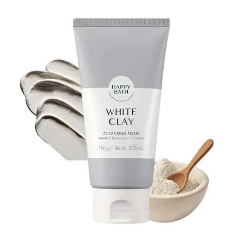 HAPPY BATH White Clay Foaming Facial Cleanser 5.29-Oz