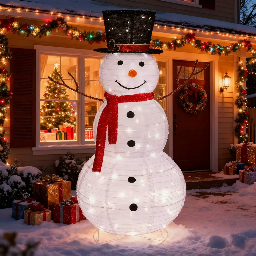 Zimtown LED Lighted Snowman w/ 180 LED Lights