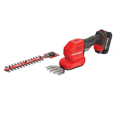 CRAFTSMAN V20 4" Grass Trimmer and 8" Mini Hedge Trimmer w/ Battery, Charger