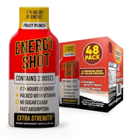 48-Pack Fruit Punch Extra Strength Energy Shot