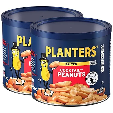 2-Pk 12-Oz Planters Salted Cocktail Peanuts
