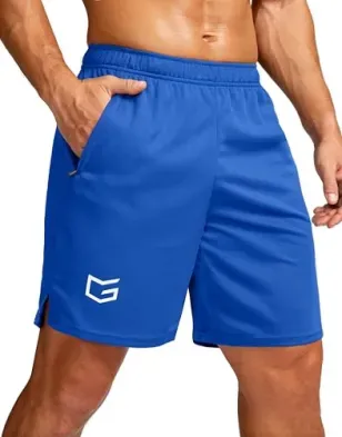 G Gradual Men's Quick Dry Athletic Shorts w/ 2-Zipper Pockets