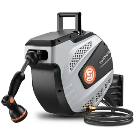 SUNPOW 1/2" x 50' Retractable Garden Hose Reel