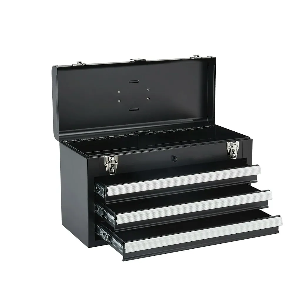 SucceBuy 20" 3-Drawer Metal Tool Chest
