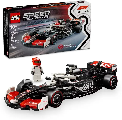 LEGO Speed Champions MoneyGram Haas F1 Team VF-24 Race Car Building Set (242 Pieces)