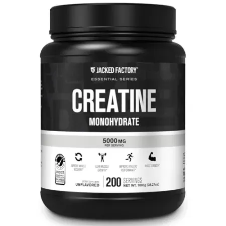 Jacked Factory Creatine Monohydrate Powder 1000g 5g Daily Creatine Supplement (35.27 oz)