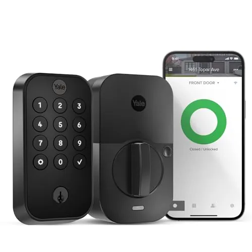 (Resale) Yale Security Lock 2 with Wi-Fi, Black Connected Keypad, Back-Up Key