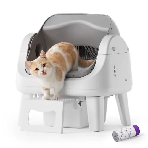 Self-Cleaning Automatic Litter Box with Safety Sensors
