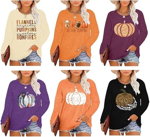 Plus Size Halloween Pumpkin Shirt