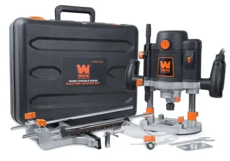 WEN 6033 15-Amp Variable Speed Plunge Woodworking Router Kit