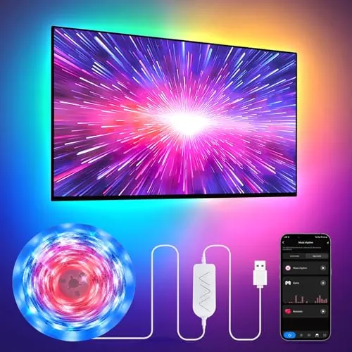 Paklighting 9.84' RGBIC LED TV Backlight Strip for 32"-43" TVs with Music Sync