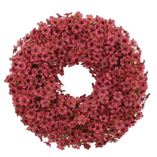 Artificial Mums Autumn Wreath