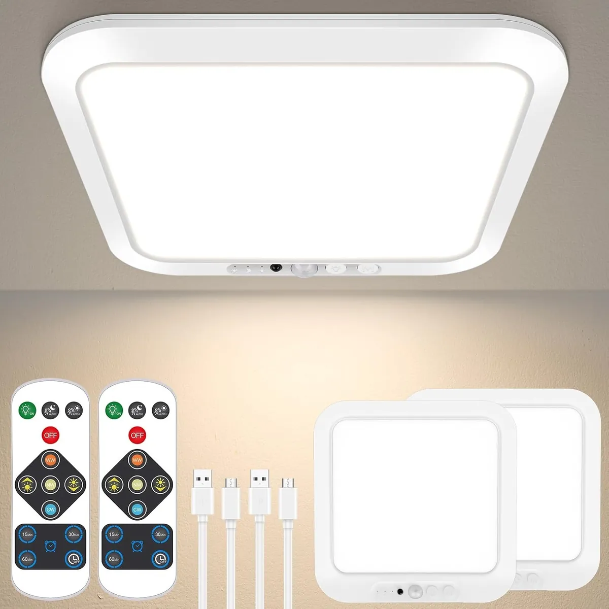 Bairth Rechargeable Motion Sensor Closet Light 2 Pack