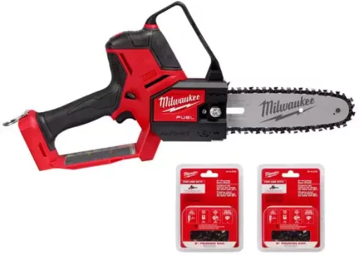 Milwaukee M18 FUEL 18V 8 in. Brushless HATCHET Pruning Saw (Tool-Only) with Two 8 in. Saw Chains