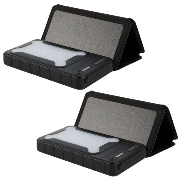 EcoGreen 10,000mAh Solar Flood Light Power Bank 2-Pack for 2