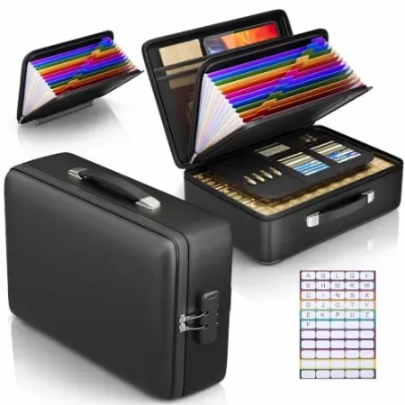 GroTheory Fireproof Hard Briefcase Document Safe Box