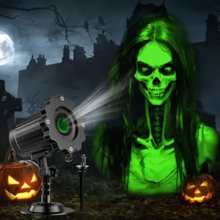 Beforalla Halloween 3D Dynamic Skull Outdoor Projector