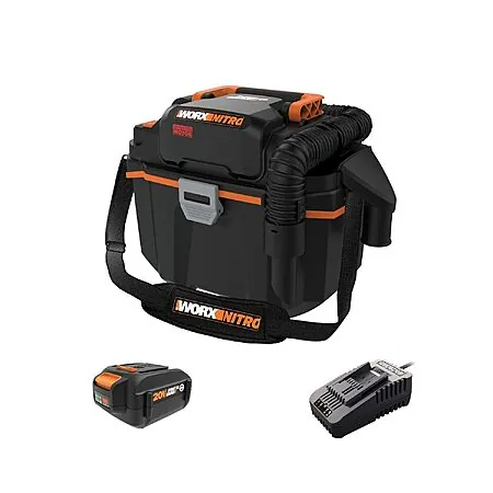 20V WORX NITRO 2.1-Gal Cordless Wet/Dry Vacuum w/ 4.0Ah Battery & Charger
