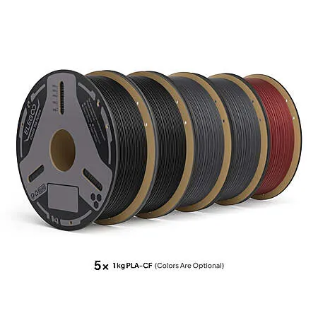 5-Ct 1kg Elegoo PLA-CF 1.75mm 3D Printer Filament (various colors)