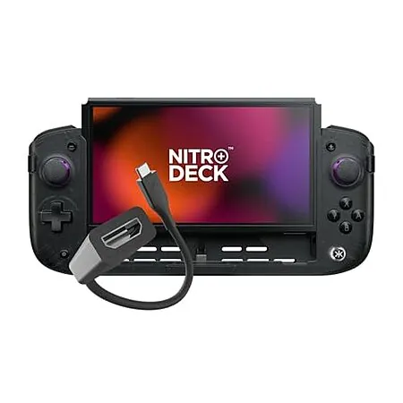 CRKD Nitro Deck+ Handheld Pro Controller for Nintendo Switch (Black or White)