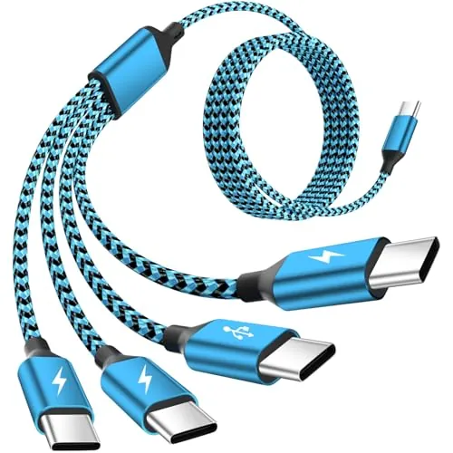 Travel USB C 4 in 1 Charging Cords, Four Type C Ports
