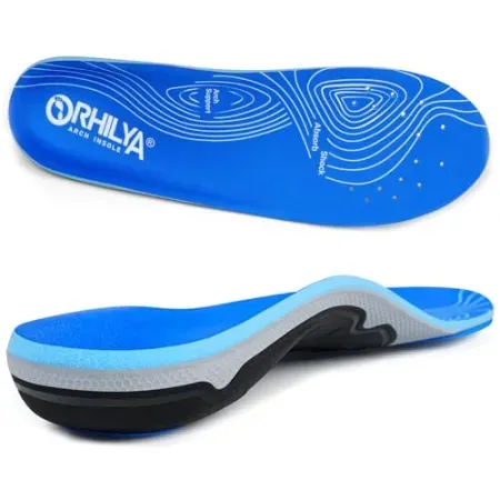 ORHILYA 240lbs+ Plantar Fasciitis Pain Relief Orthotic Insoles