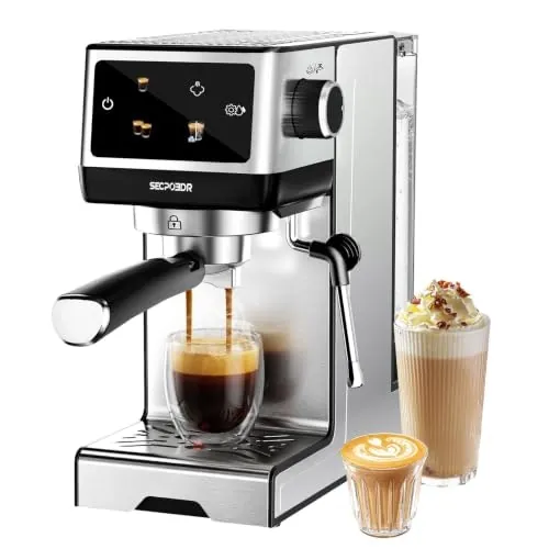 Secpoedr 20-Bar Espresso Machine with Milk Frother