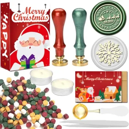 WUERLIN Christmas Wax Seal Stamp Kit