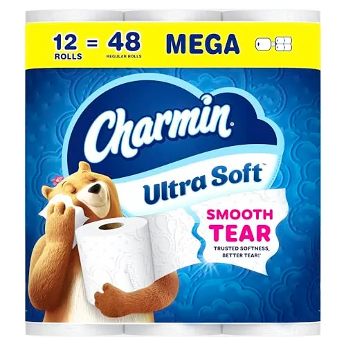 Charmin Ultra Soft Toilet Paper Mega Rolls 4 x 12-Pack 208-Sheets