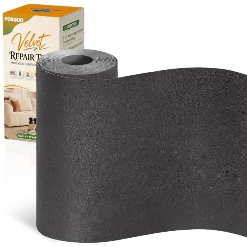 4" x 79" Self-Adhesive Velvet Couch Repair Patch