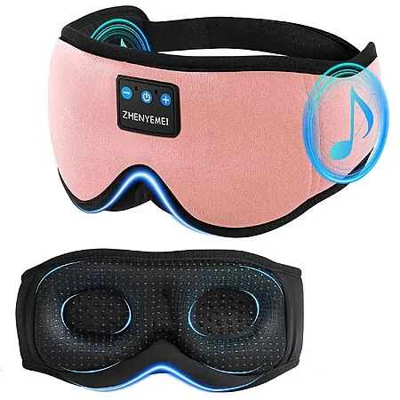 ZHENYEMEI Contour Sleep Mask w/ Bluetooth Headphones
