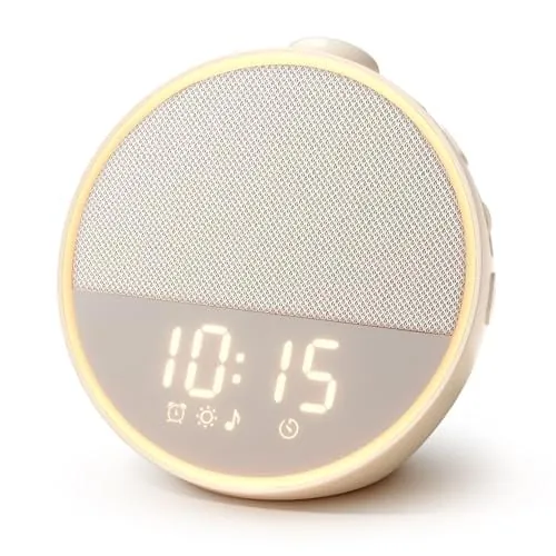 Narelu Aura Alarm Clock Sleep Sound Machine with Light