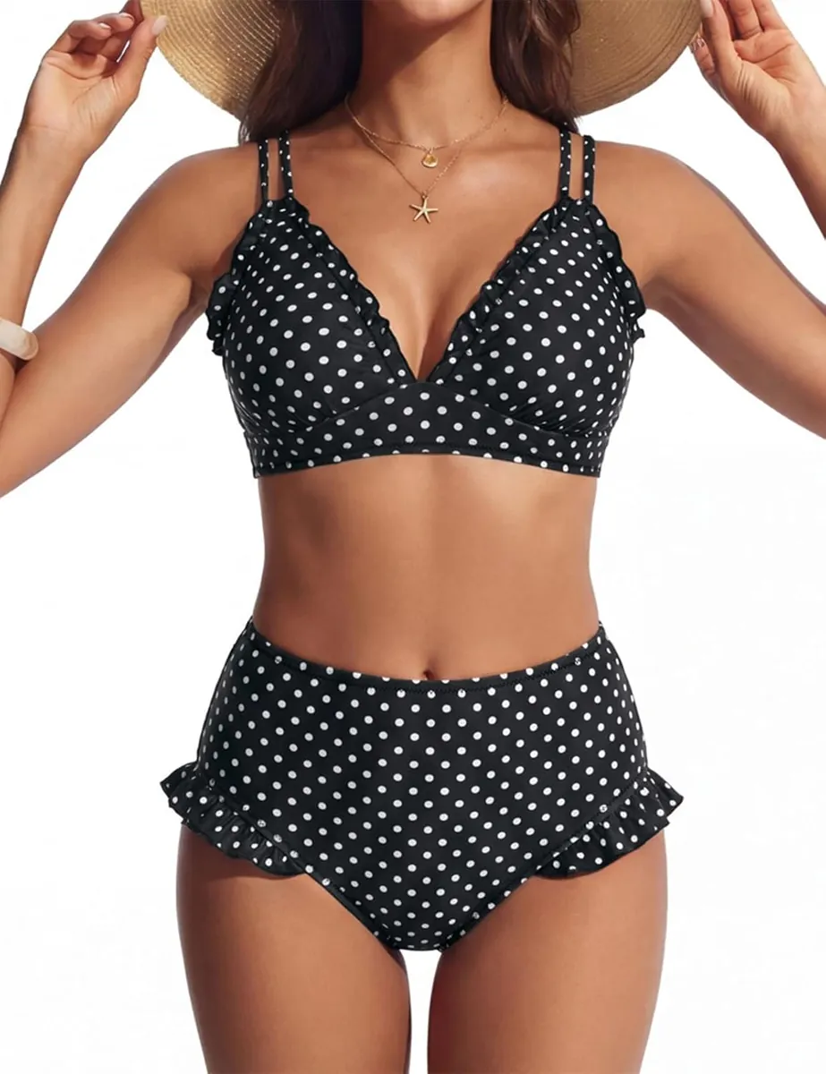 Hanna Nikole Women’s High-Waisted Bikini Sets