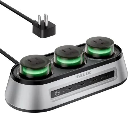 150W Talix 7-in-1 GaN Desktop Charging Station w/ 3 AC Outlets & 4 USB Ports