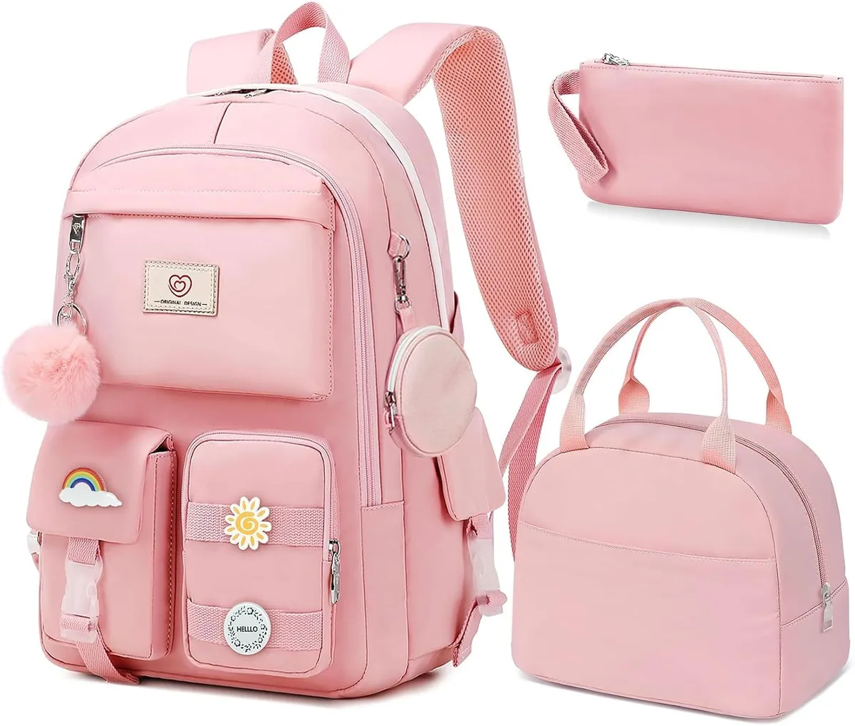 FITVC Girls 6-Piece School Backpack