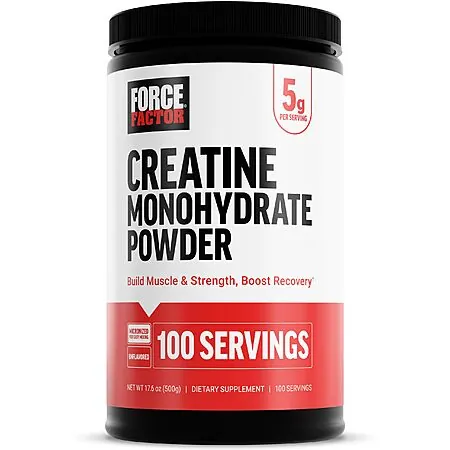Select Accounts: 1.1-lb Force Factor Creatine Monohydrate Powder (Unflavored)